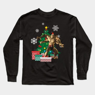 Goro Around The Christmas Tree Mortal Kombat Long Sleeve T-Shirt